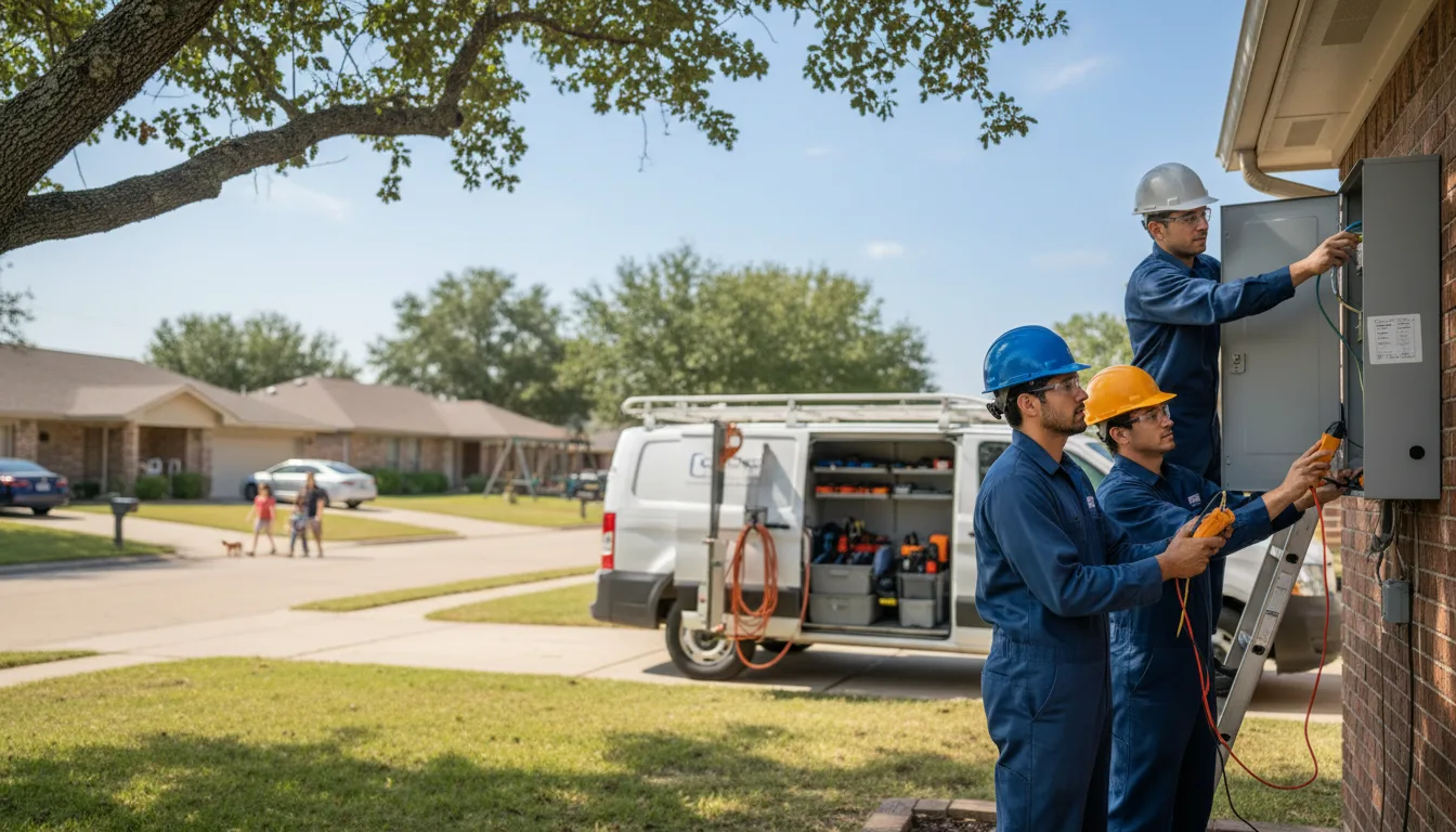 Certified electrician providing emergency electrical services in Gillespie, IL